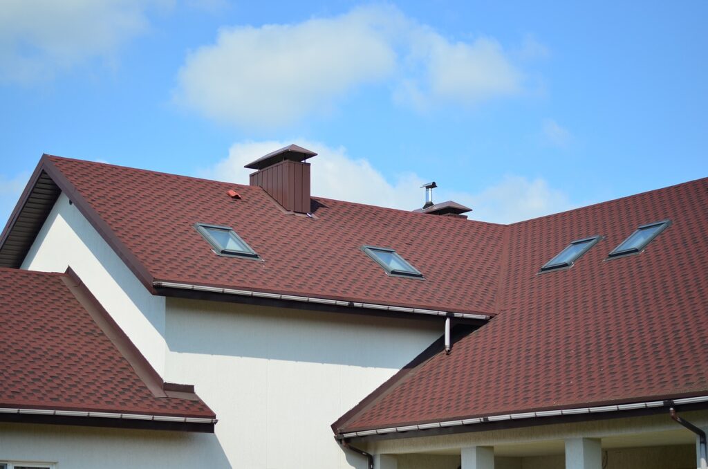 Red-roof-with-sky-lights